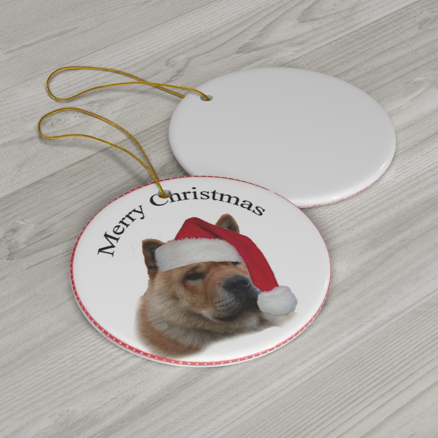 Ceramic Ornament - Merry Christmas Dog     Item #2984064