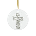 For God So Love The World Ceramic Disc Ornament      Item #5016613