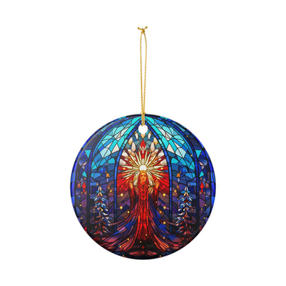 Stained Glass Angel Ceramic Ornament  Item #313994