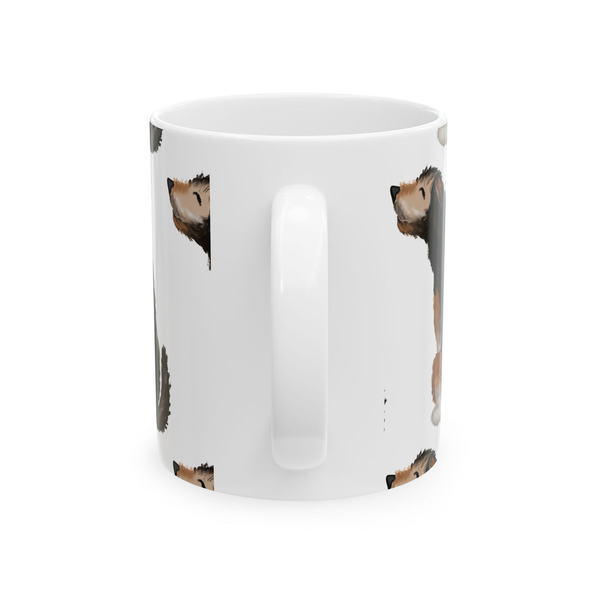 Dog Pattern Ceramic Mug — Cute Pawprint Coffee Cup 11oz   Item #249773