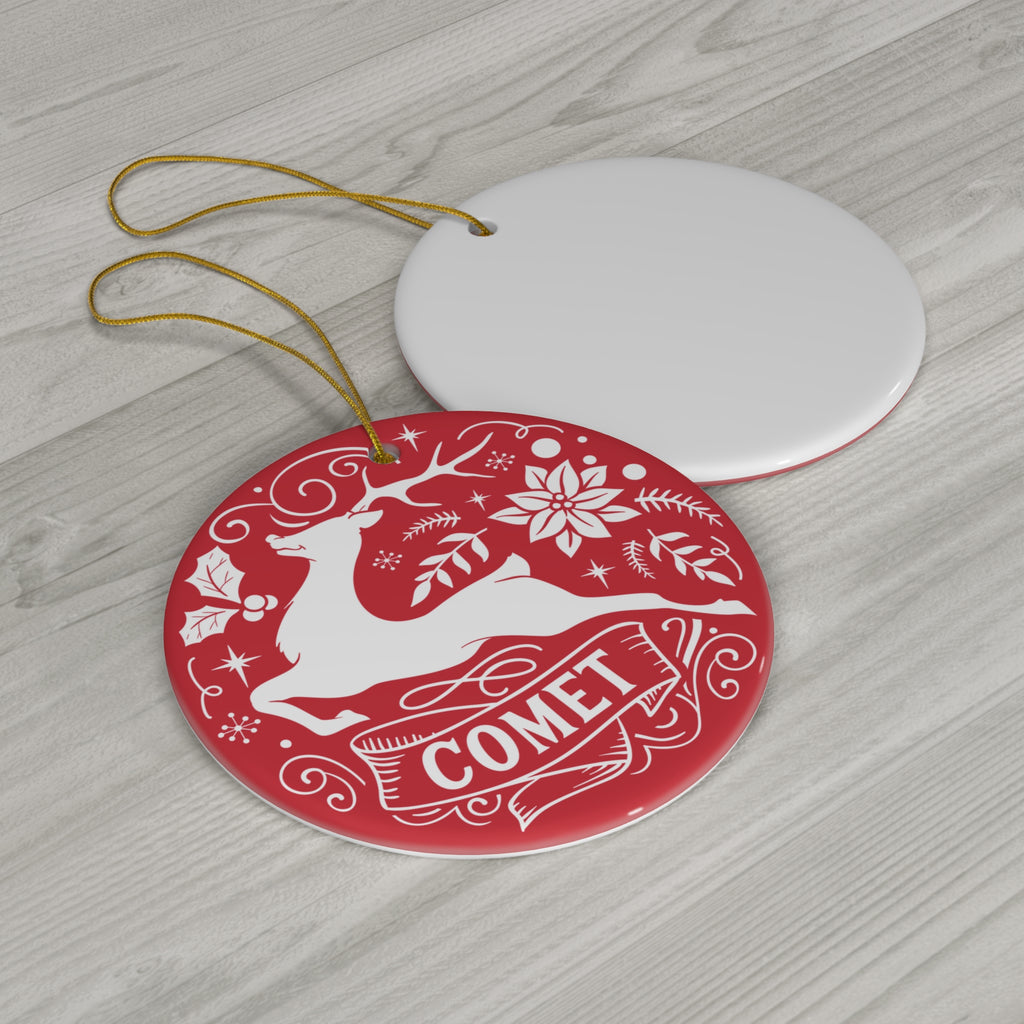 Comet Reindeer Ceramic Ornament         Item #8975088 - Buckshot's Bargain Barn