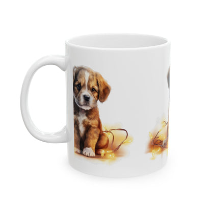 Cute Puppy Ceramic Mug — Adorable Brown Puppy Coffee Cup 11oz   Item #566104
