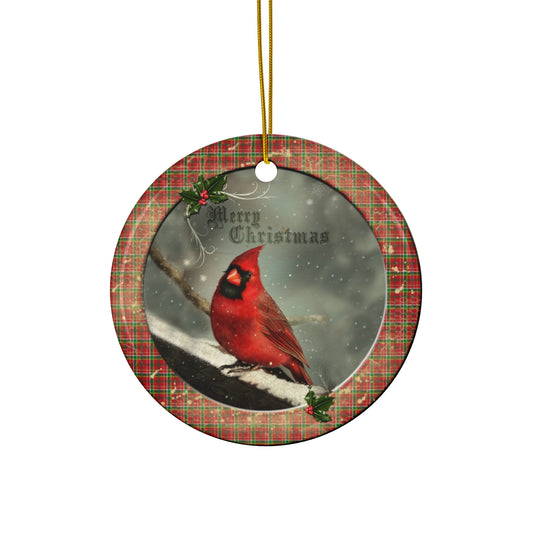 Cardinal Ceramic Disc Ornament     Item #6658762