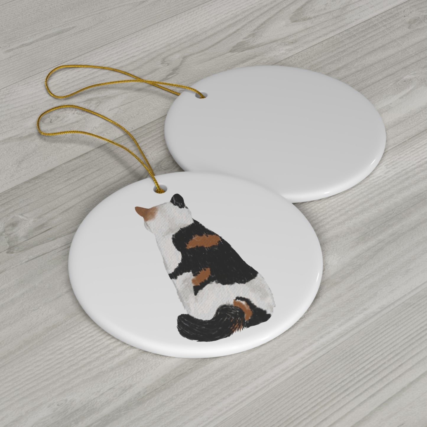 Cat Ceramic Disc Ornament        Item #1552329