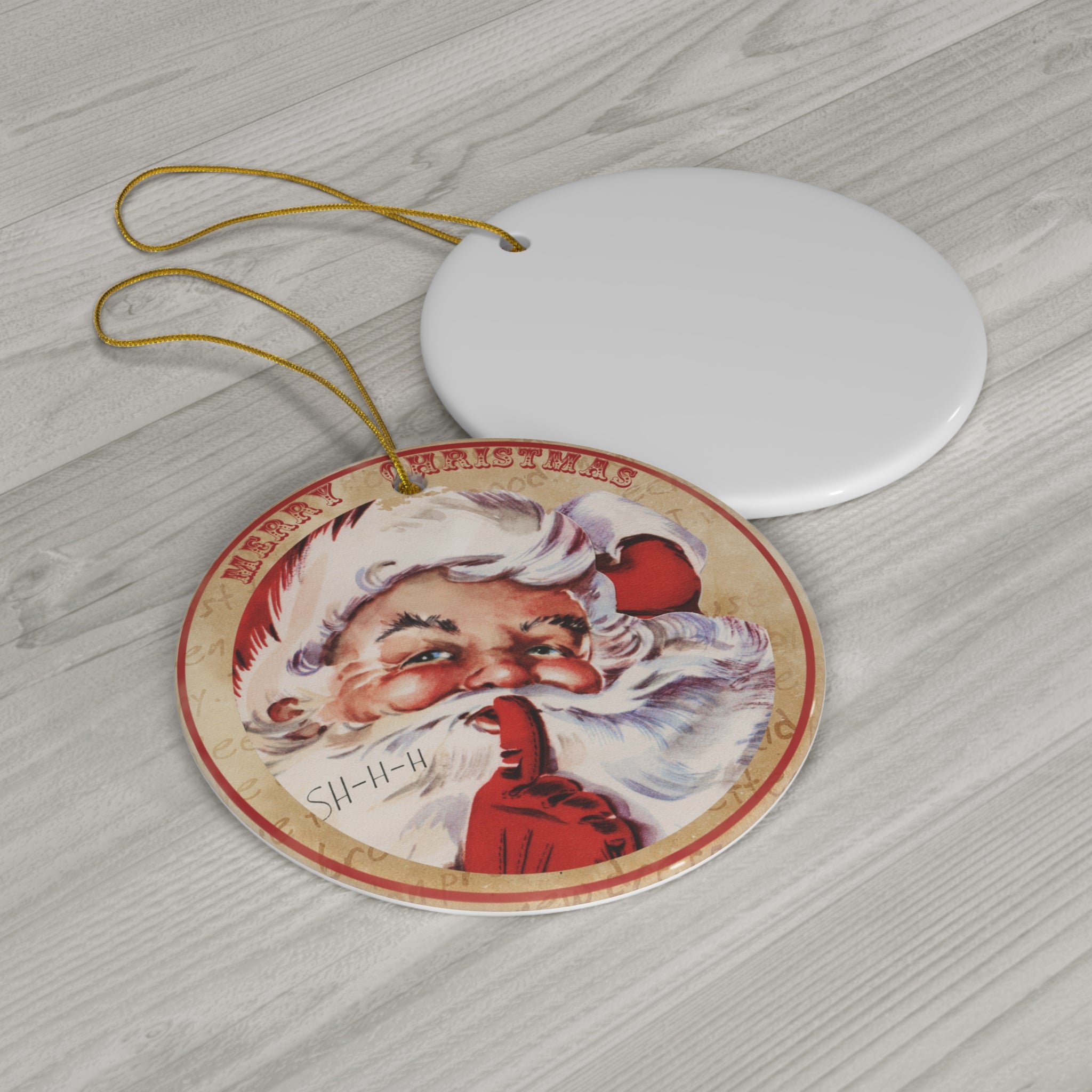 Santa Ceramic Disc Ornament         Item #8975392
