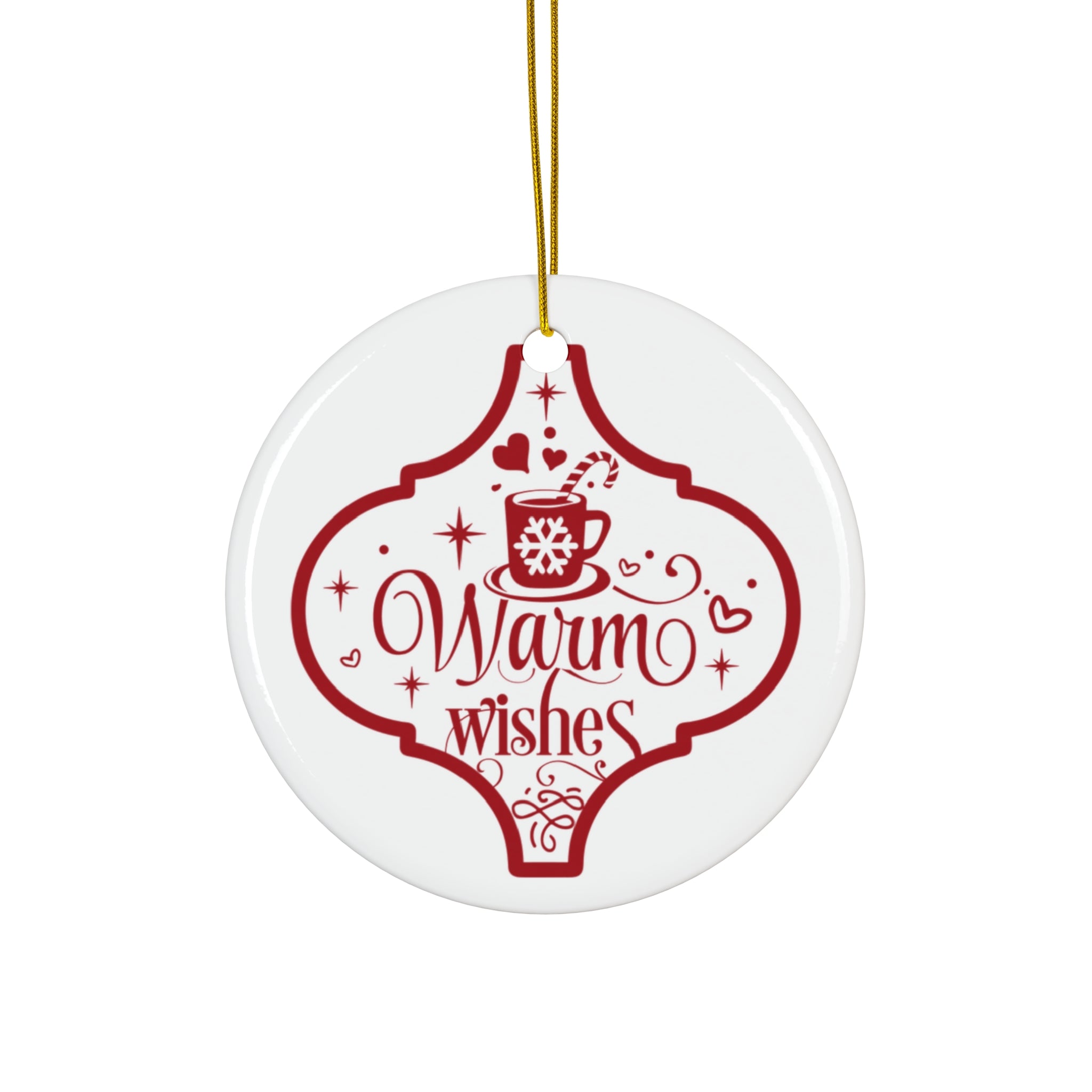 Warm Wishes Mug Ceramic Disc Ornament        Item #3756235