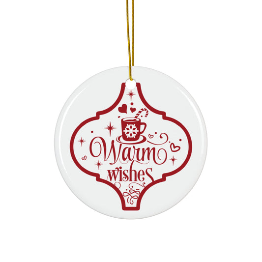 Warm Wishes Mug Ceramic Disc Ornament        Item #3756235