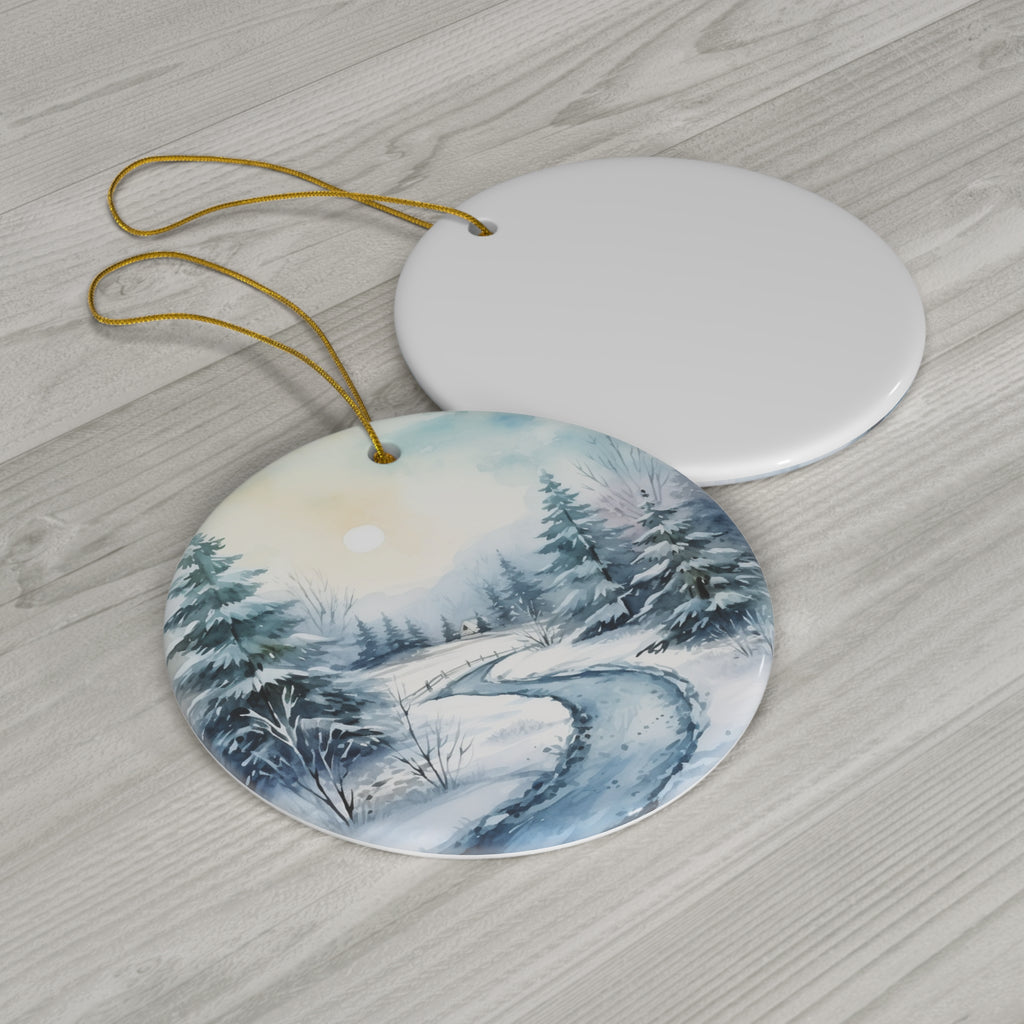 Ceramic Ornament - Christmas Scene     Item #661657