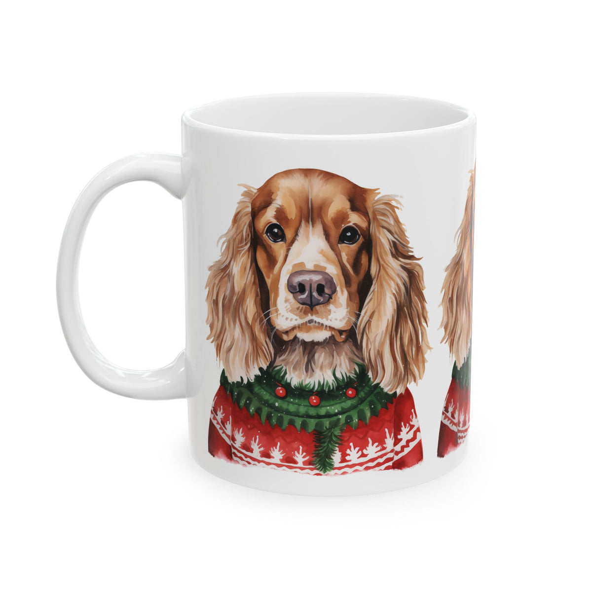 Cocker Spaniel Christmas Mug — Festive Dog Holiday Coffee Cup 11oz   Item #631885
