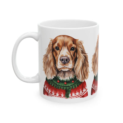 Cocker Spaniel Christmas Mug — Festive Dog Holiday Coffee Cup 11oz   Item #631885