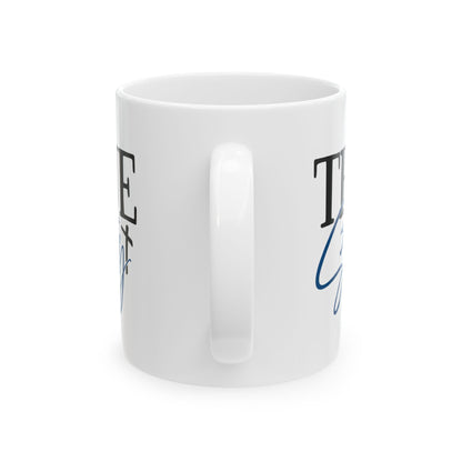 True Grit Ceramic Mug – Inspirational Script Coffee Cup 11oz   Item #132131