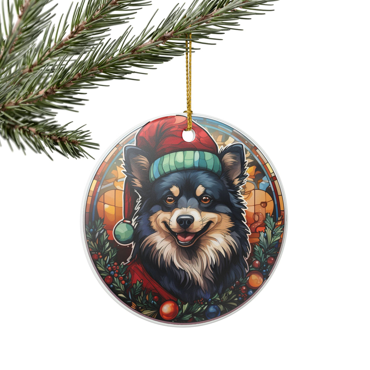 Schipperke Dog Christmas Ceramic Ornament Item #520494