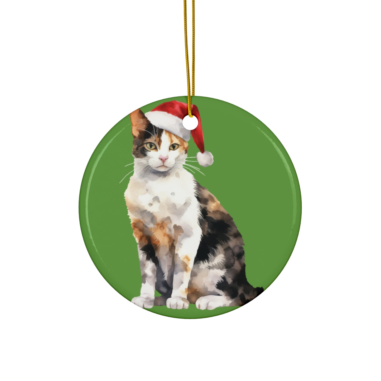 Ceramic Ornament - Japanese Bobtail Xmas Cat    Item #9384963