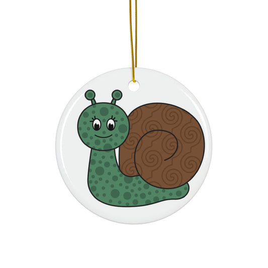 Snail Ceramic Disc Ornament     Item #3285602