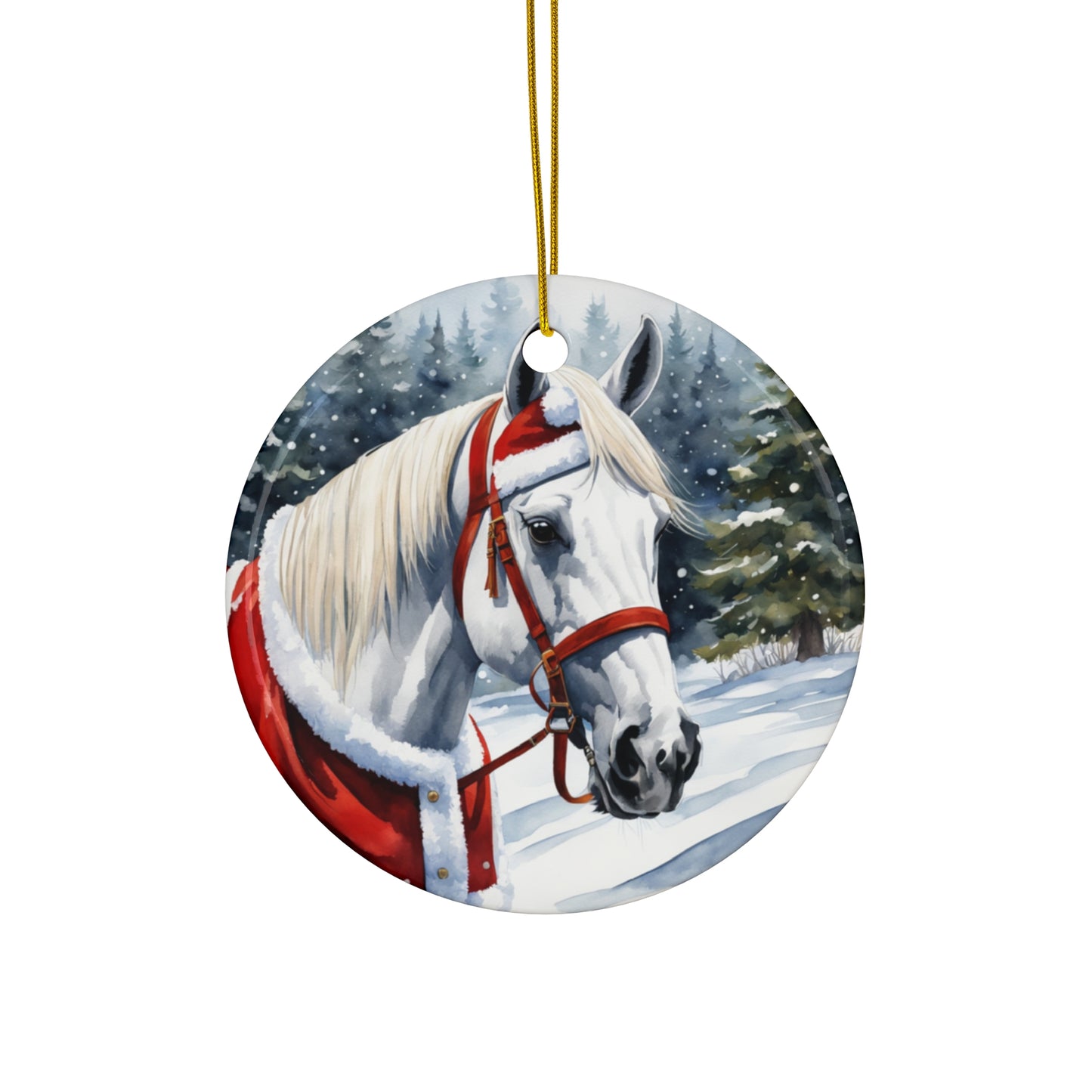 Ceramic Ornament - Horse Christmas      Item #3462516