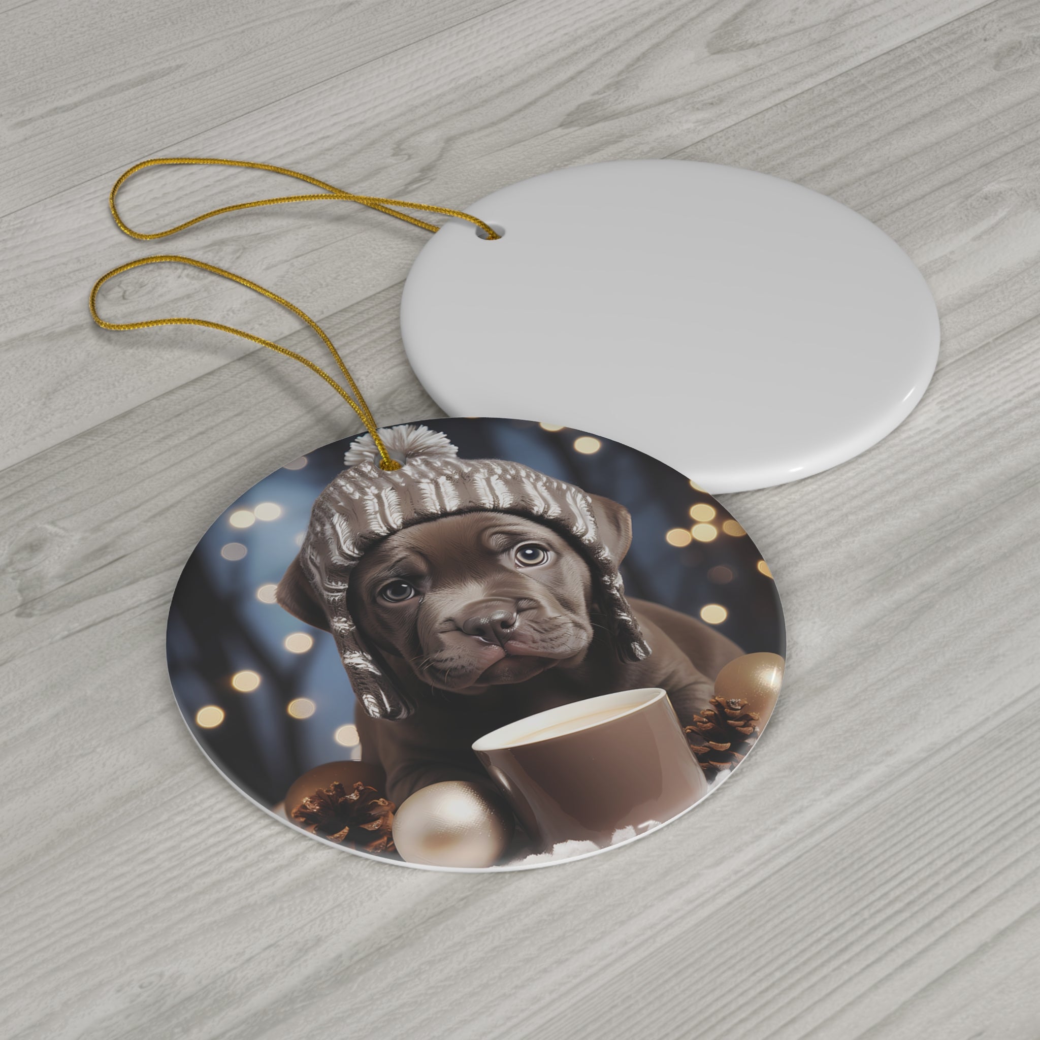 Dog Ceramic Disc Ornament         Item #2606138