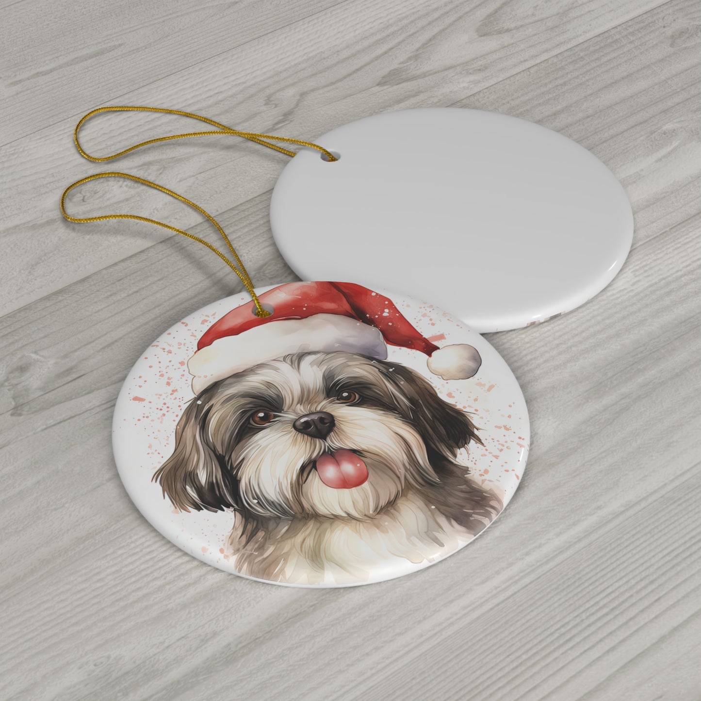 Ceramic Ornament - Santa Shih Tzu Christmas      Item #1582949