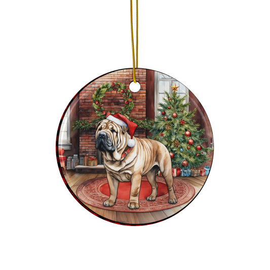 Ceramic Ornament - Shar Pei Christmas Dog       Item #3531157