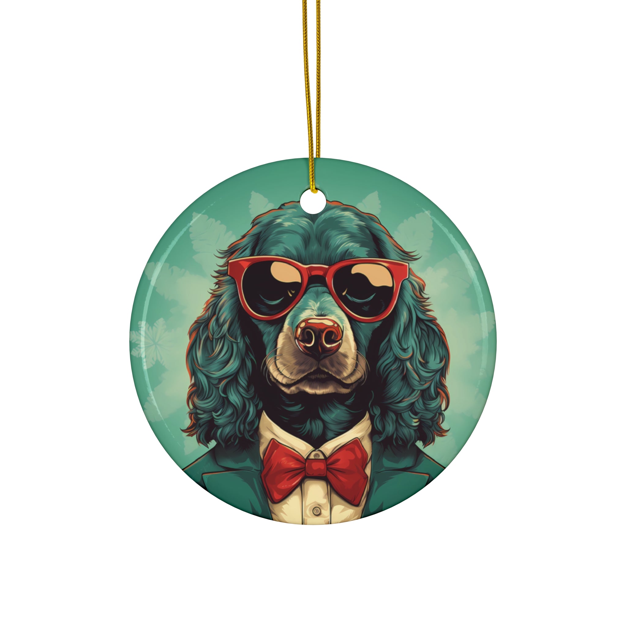 Dog Ceramic Disc Ornament           Item #6731266