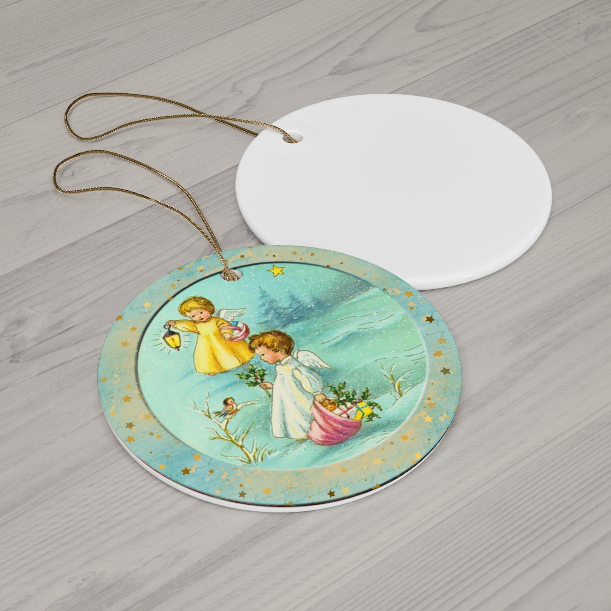 Christmas Kids Ceramic Disc Ornament       Item #3879214