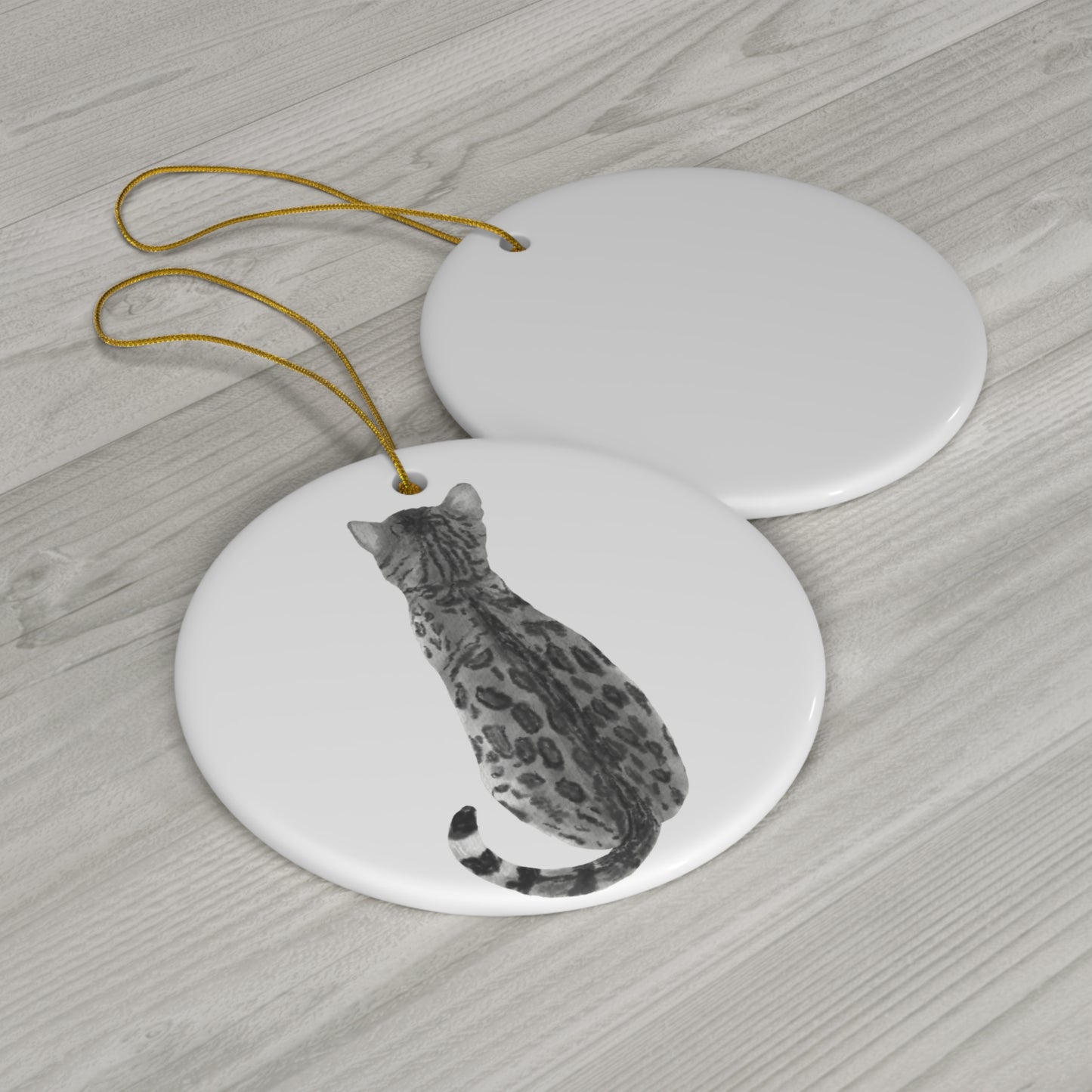 Cat Ceramic Disc Ornament          Item #6574643