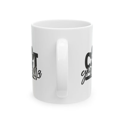 Grandma Paw Print Ceramic Mug – 'Cat Grandma' Gift 11oz   Item #379599