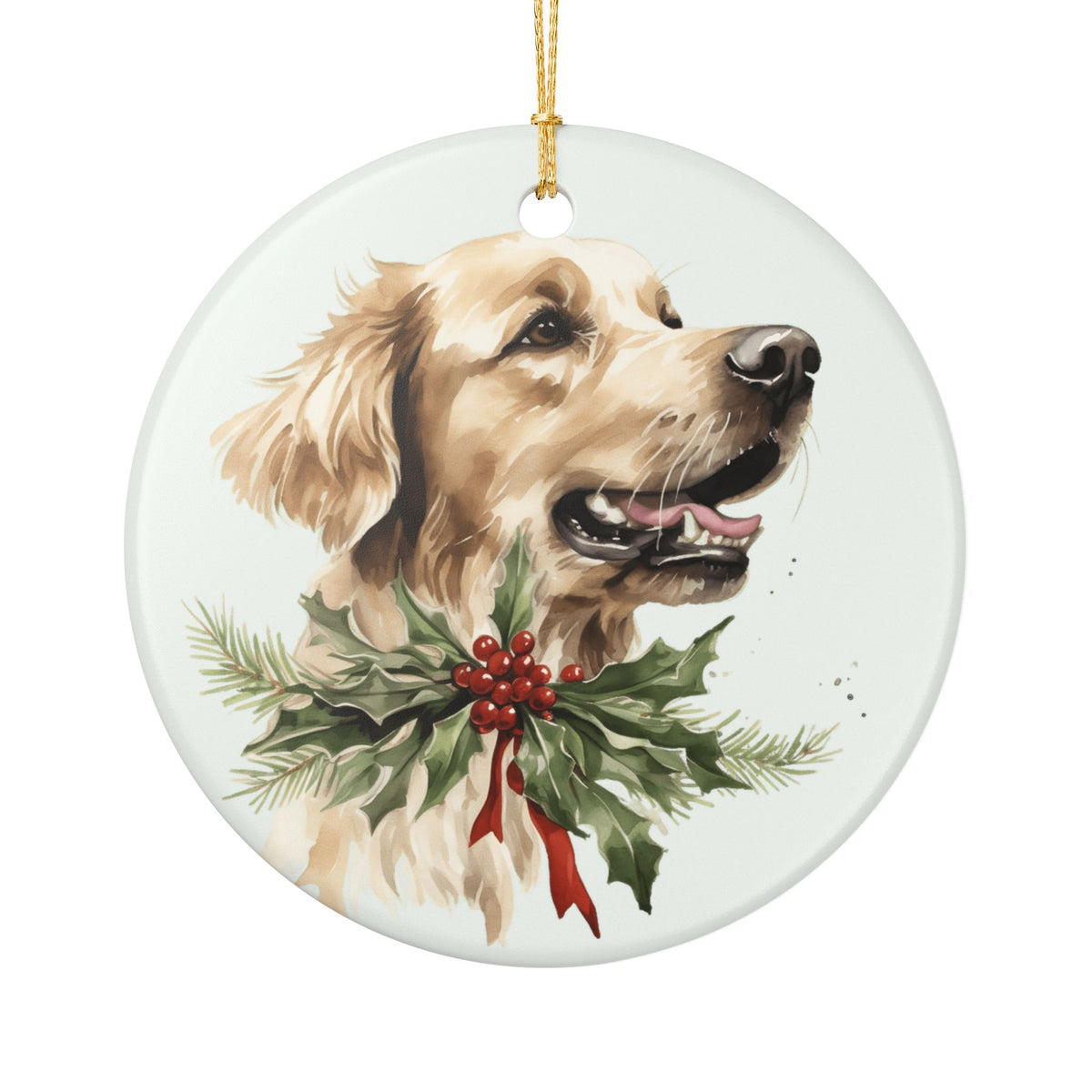 Golden Retriever Christmas Ceramic Ornament   Item #970596