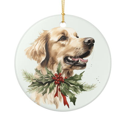 Golden Retriever Christmas Ceramic Ornament   Item #970596