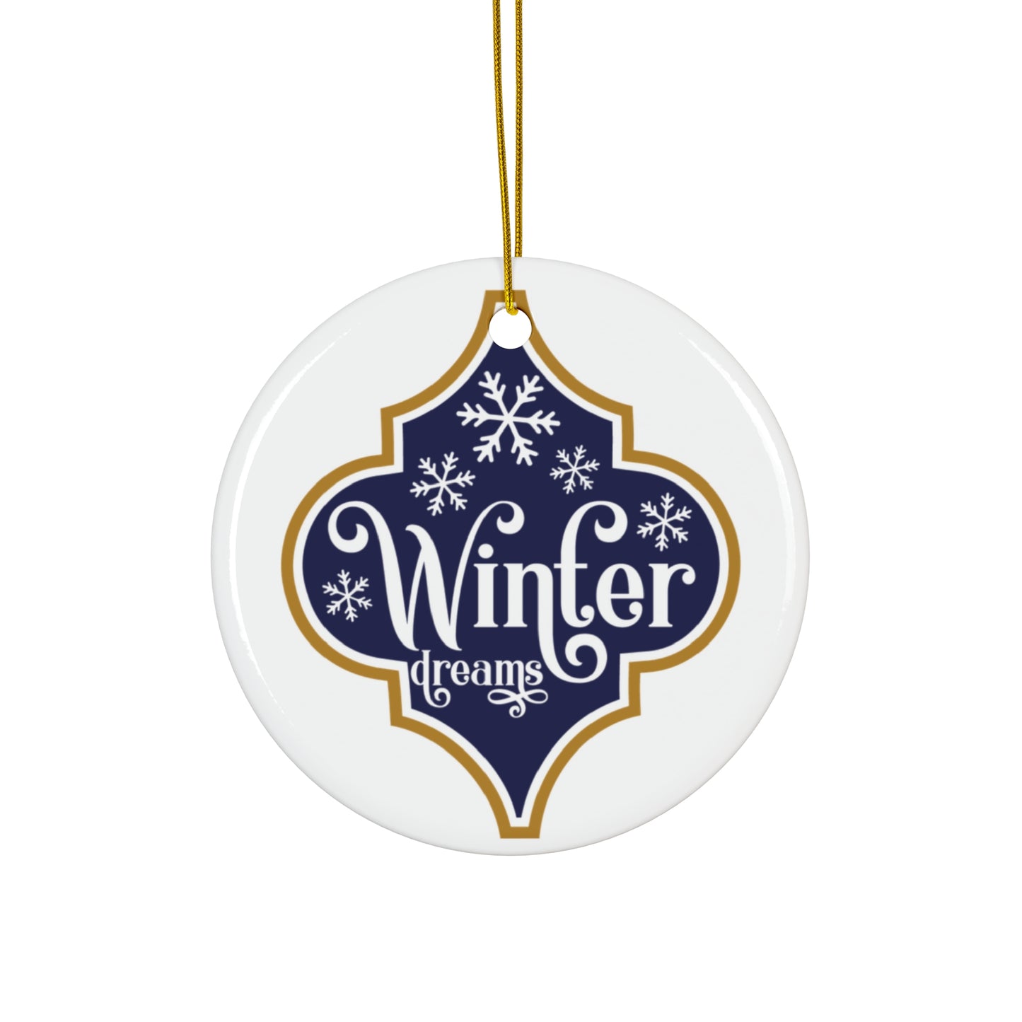 Winter Ceramic Disc Ornament    Item #7667773