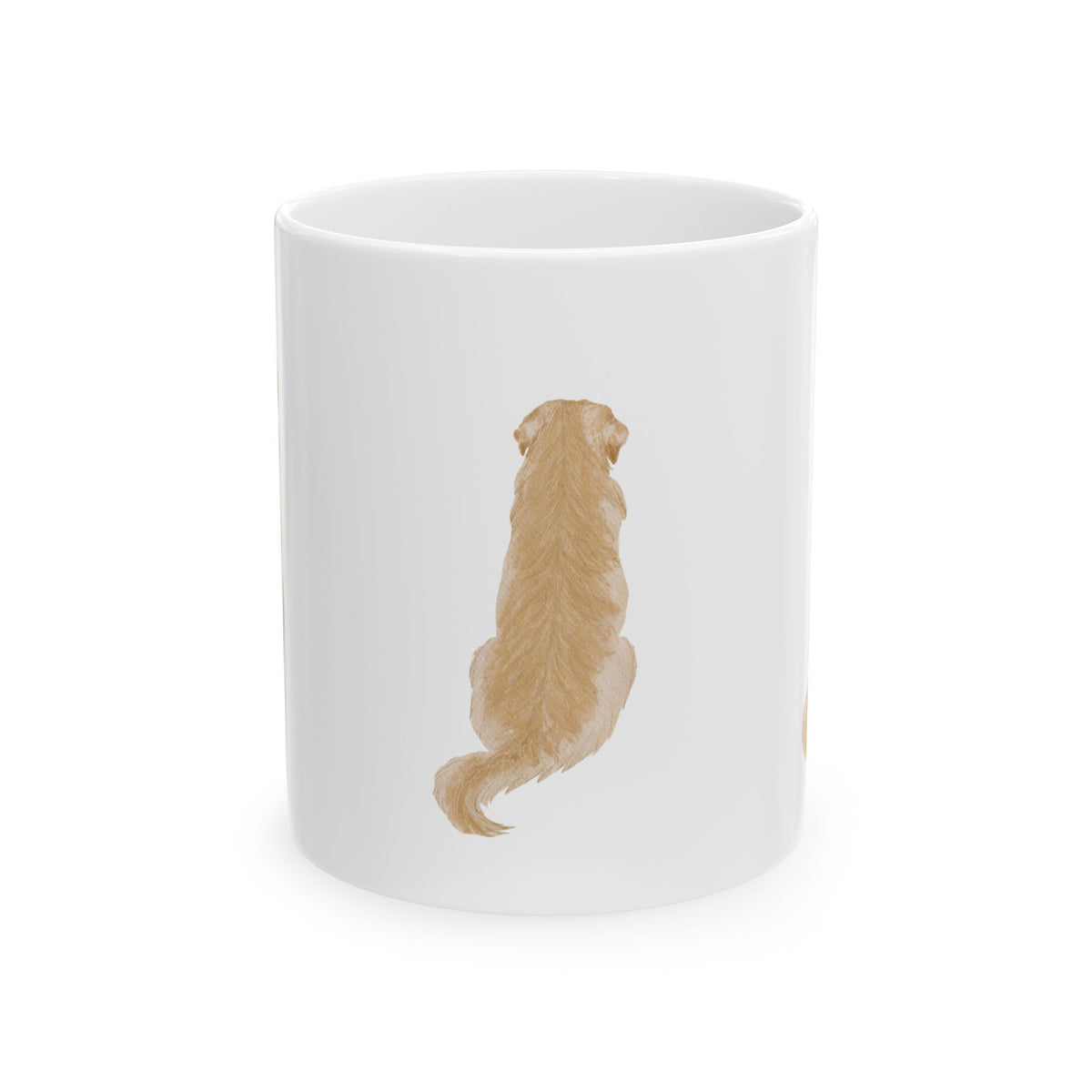 Golden Retriever Back Illustration Mug – Ceramic Coffee Cup 11oz     Item #18676