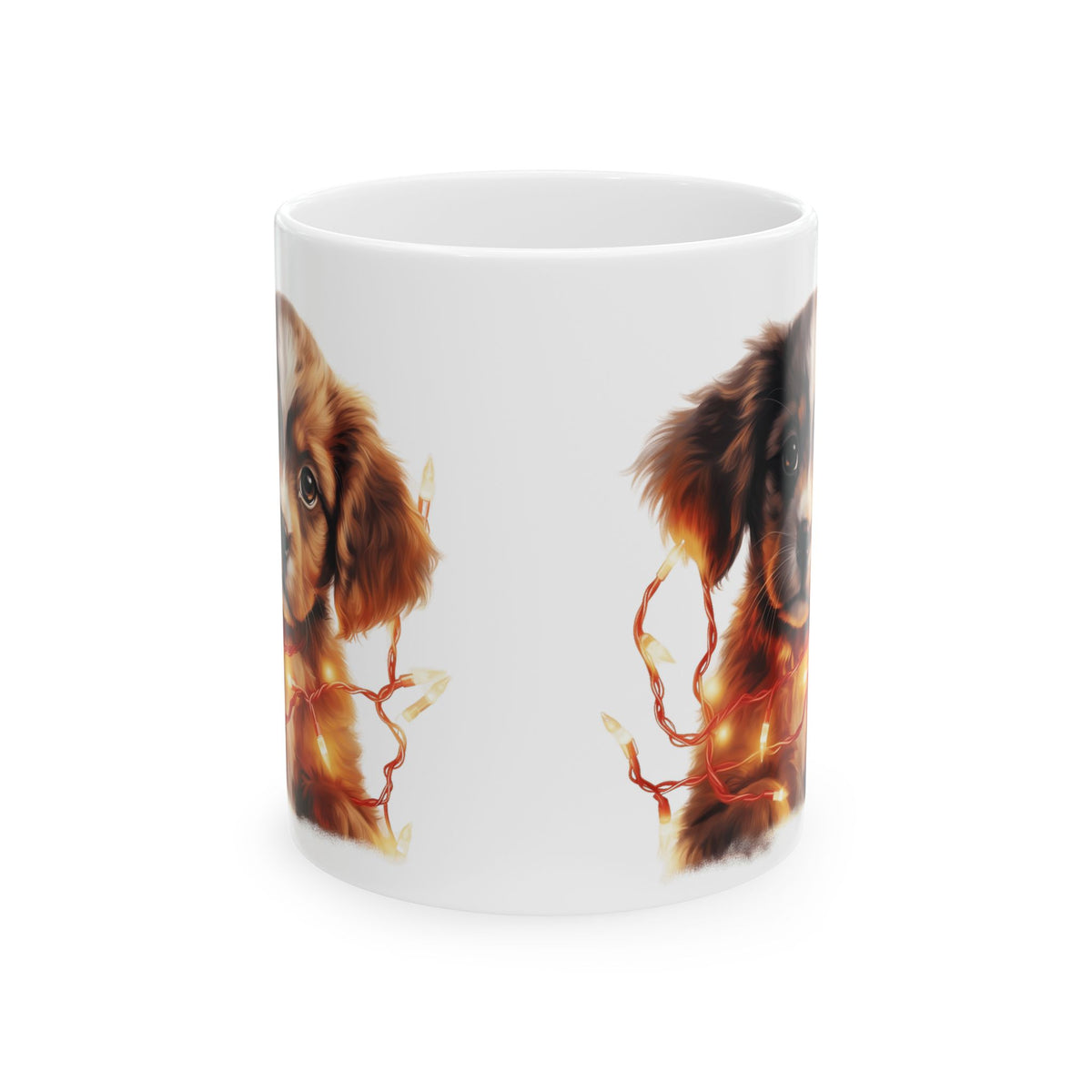 Festive Puppy Christmas Ceramic Mug 11oz  Item #610119