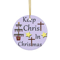 Keep Christ In Christmas Ceramic Disc Ornament      Item #5659967