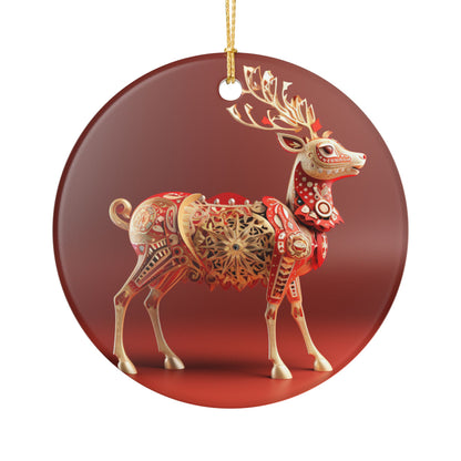 Ornament – Ornate Reindeer Christmas Tree Decoration   Item #749806