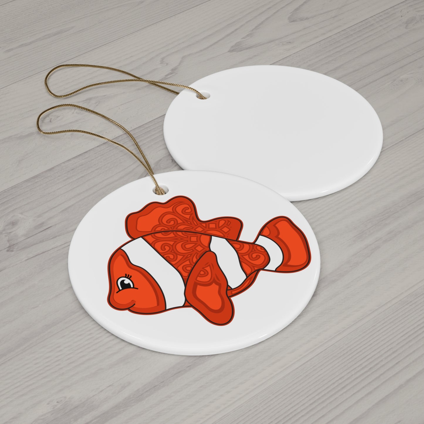 Fish Ceramic Disc Ornament       Item #3300508