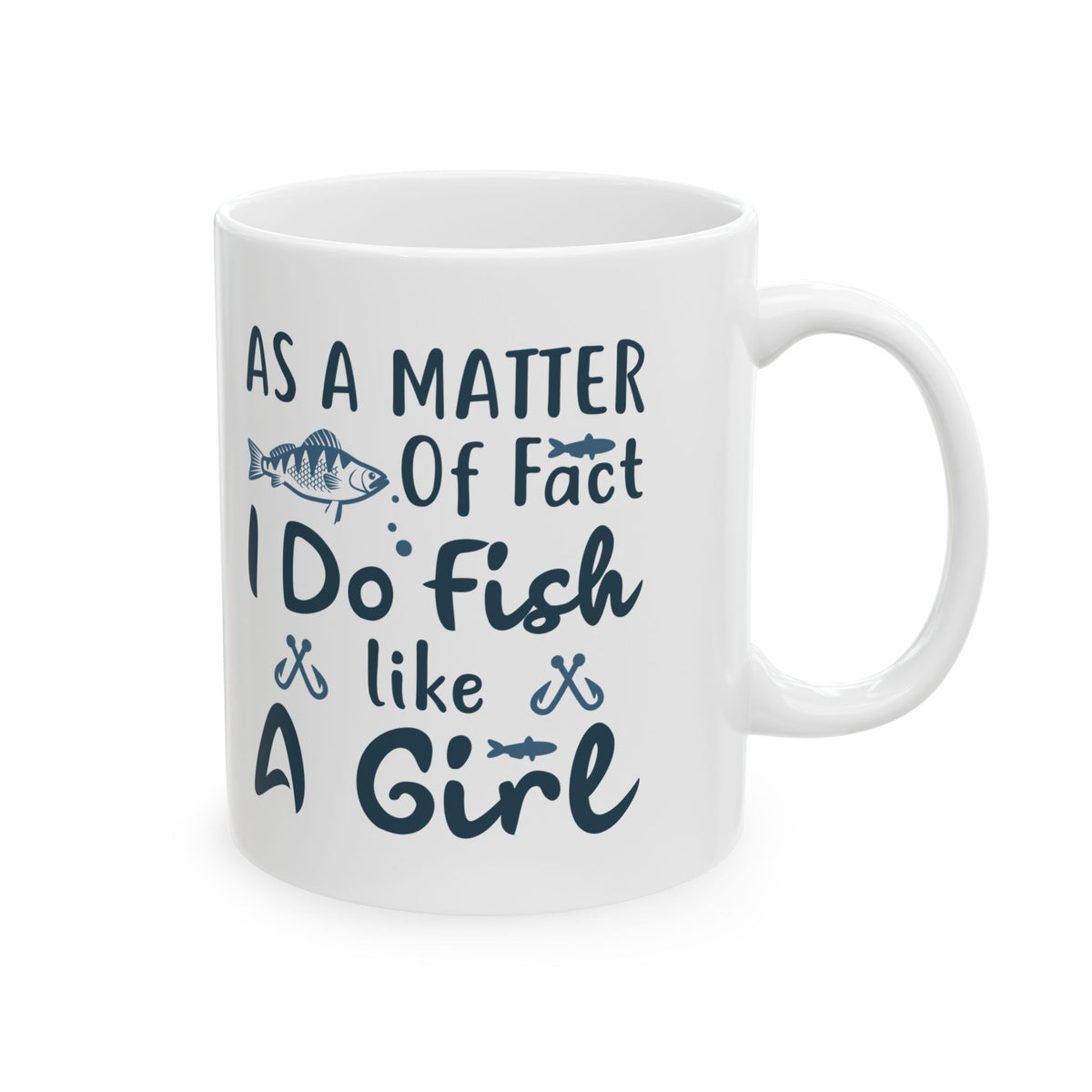As A Matter Of Fact I Do Fish Like A Girl Mug – Funny Fishing Coffee Cup 11oz    Item #591373