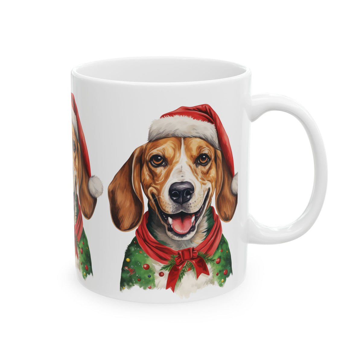 Christmas Beagle Mug – Festive Dog Coffee Cup 11oz   Item #544134