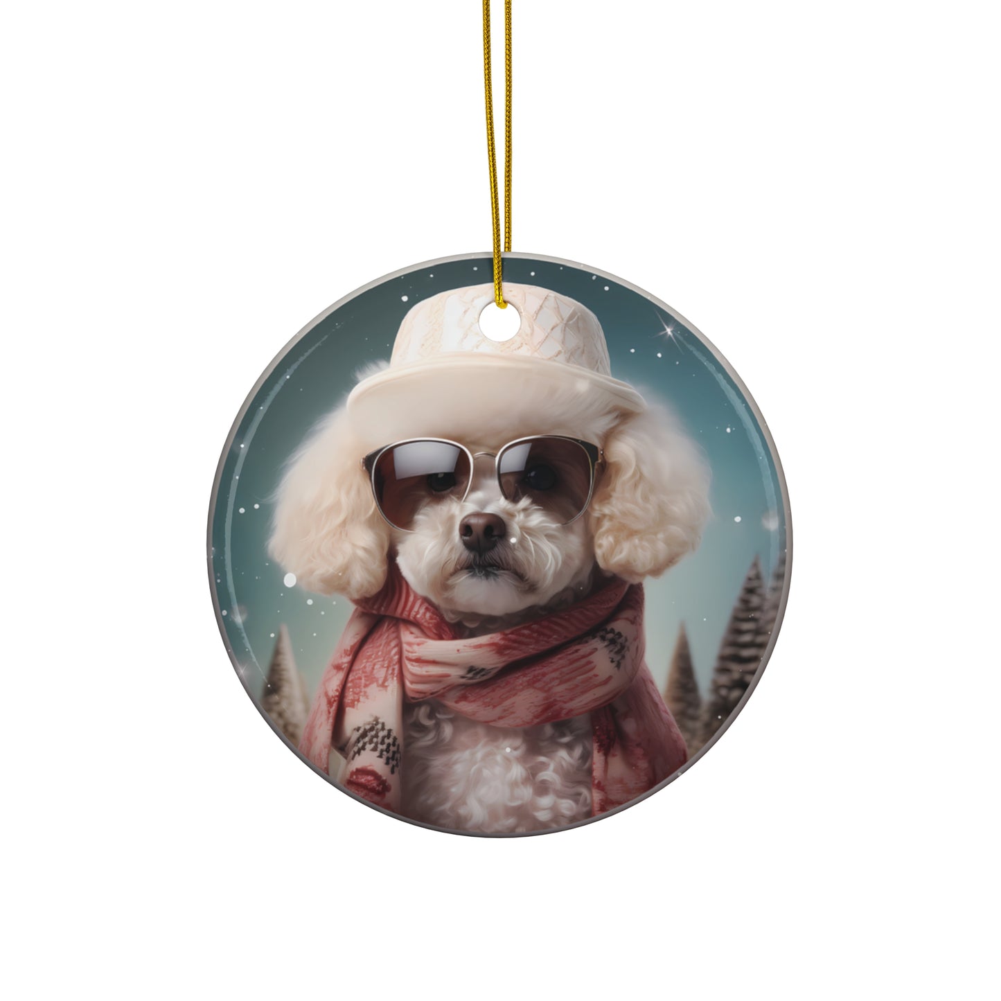 Dog Ceramic Disc Ornament          Item #9077794