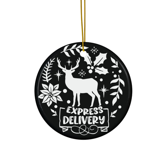 Express Delivery Ceramic Disc Ornament        Item #7337875