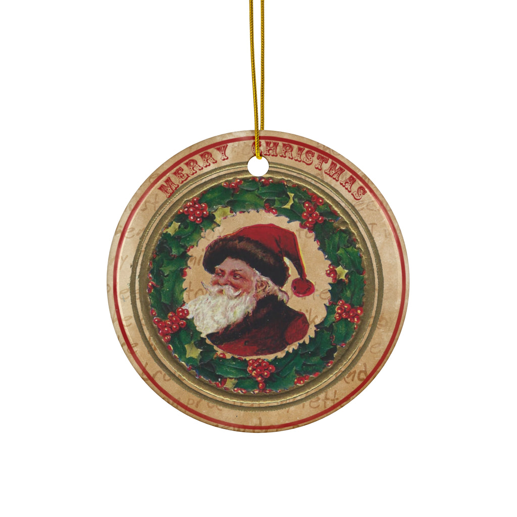 Santa Ceramic Disc Ornament           Item #5833225