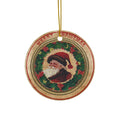 Santa Ceramic Disc Ornament           Item #5833225
