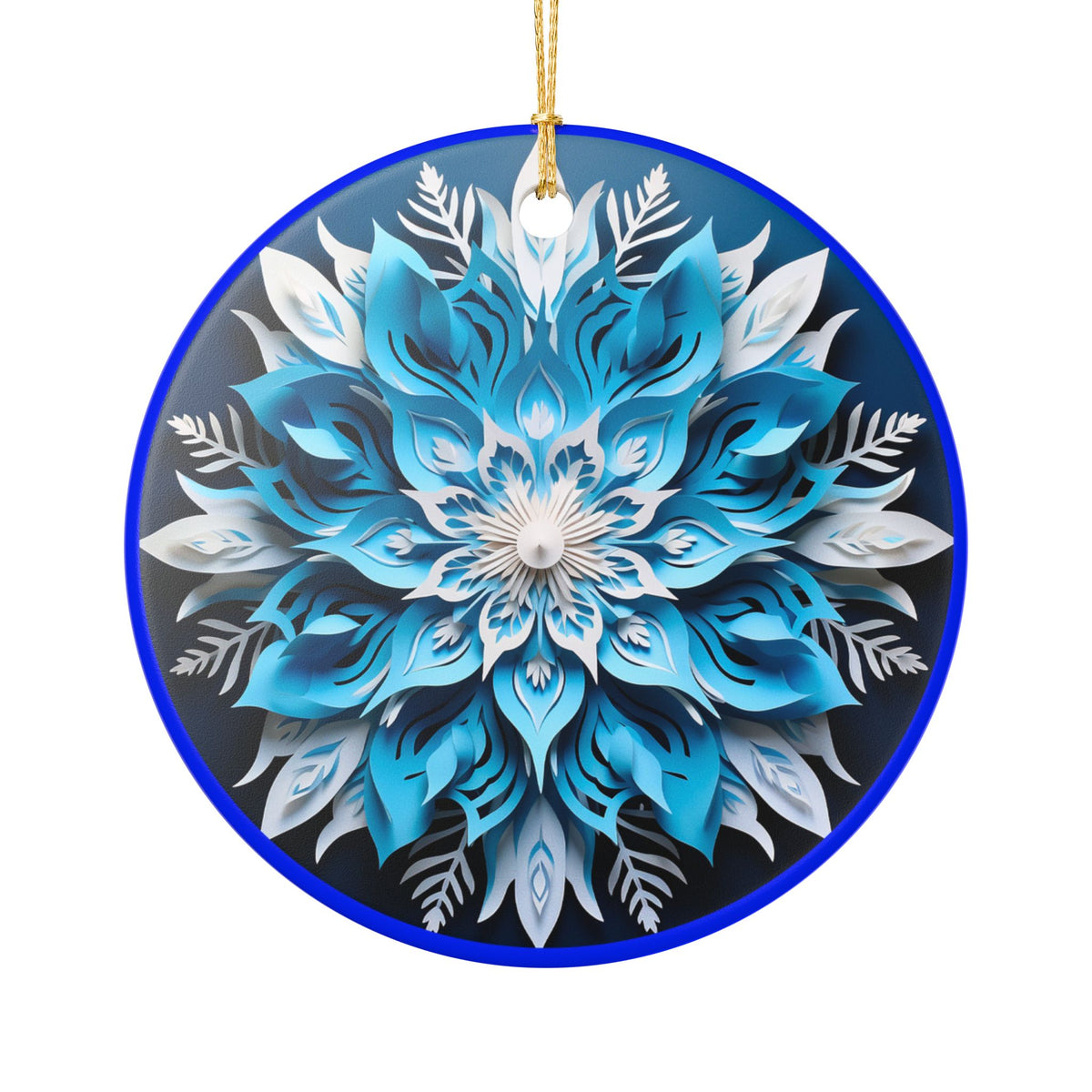 Blue Mandala Ceramic Ornament   Item #501555