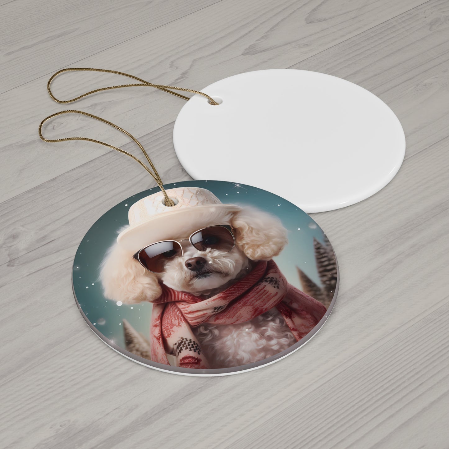 Dog Ceramic Disc Ornament          Item #9077794