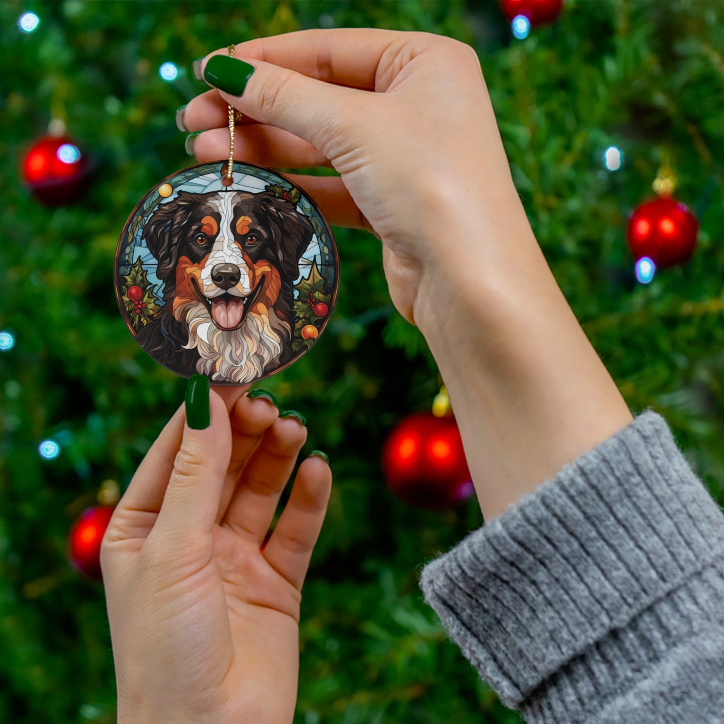 CERAMIC ORNAMENT - BERNESE MOUNTAIN DOG             Item #6163061