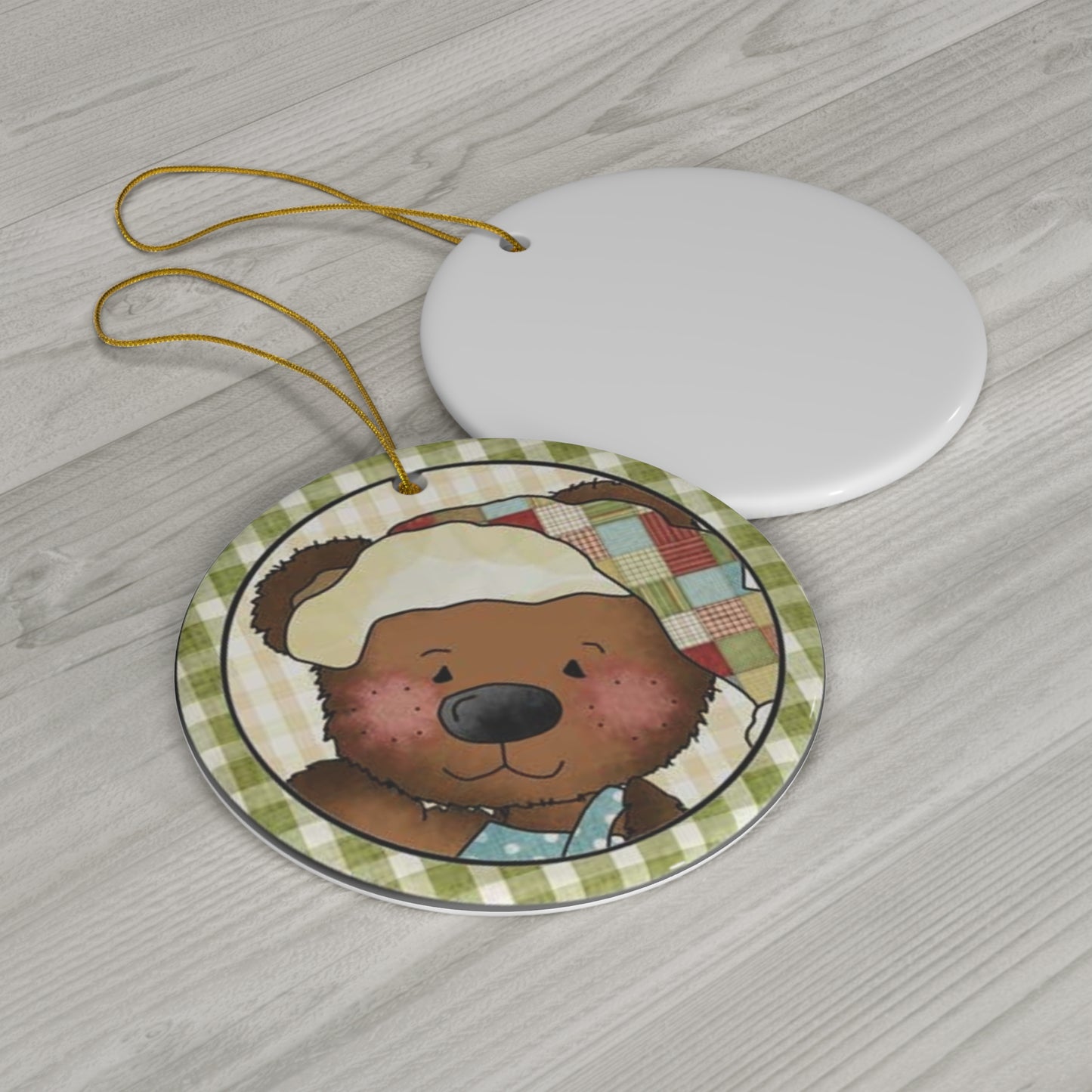 Bear Ceramic Disc Ornament         Item #8899252