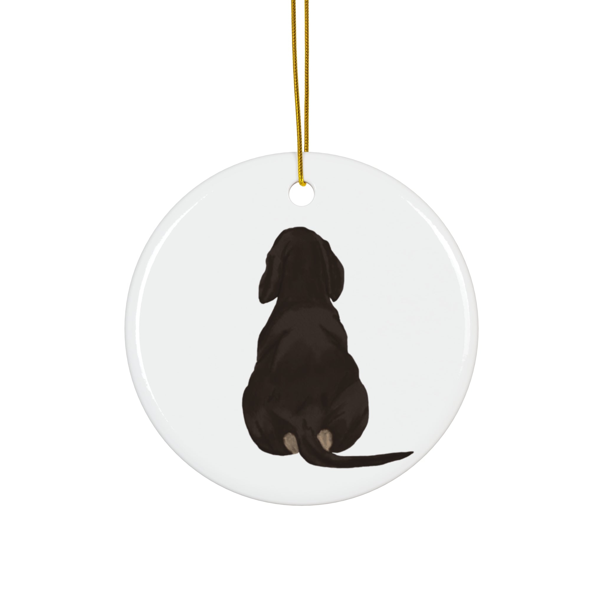 Dog Ceramic Disc Ornament          Item #7142215