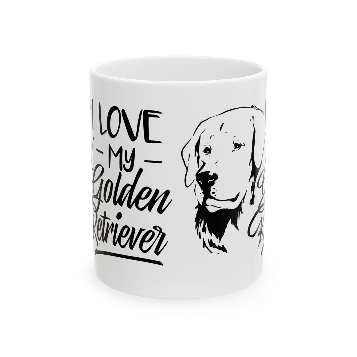 I Love My Golden Retriever Ceramic Mug — Dog Lover Coffee Cup 11oz   Item #890526