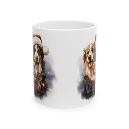 Festive Christmas Dogs Ceramic Mug 11oz   Item #467745