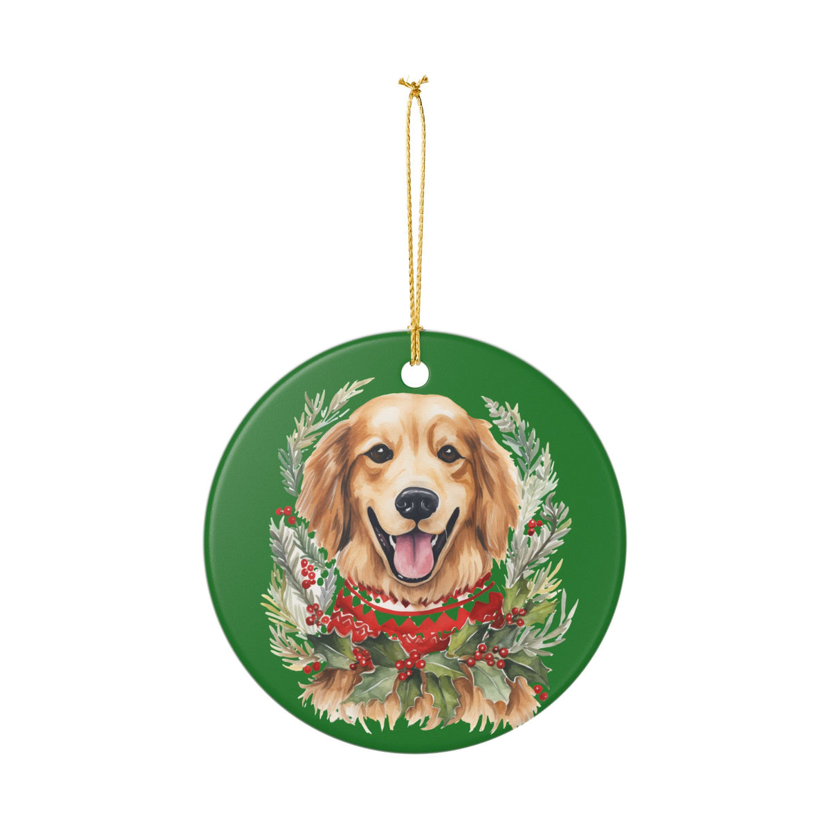 Golden Retriever Christmas Ceramic Ornament  Item #918534