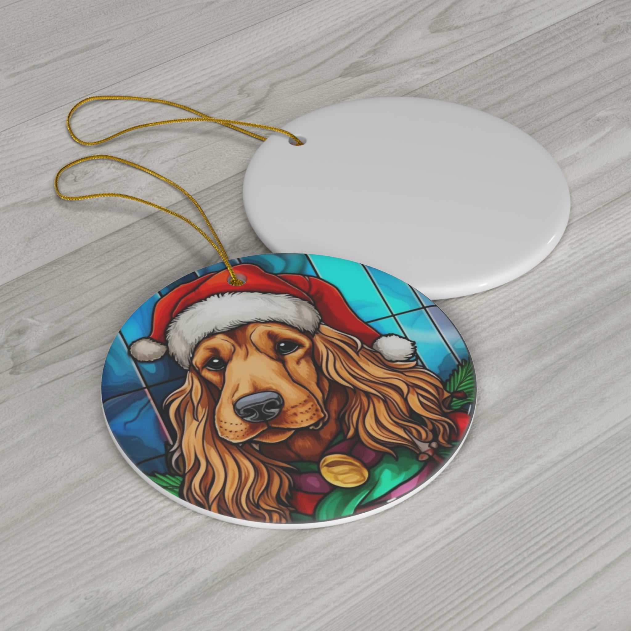 Dog Ceramic Disc Ornament            Item #3807613