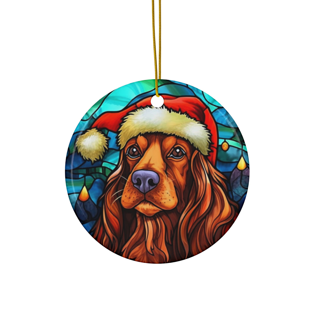 Dog Ceramic Disc Ornament          Item #9766724